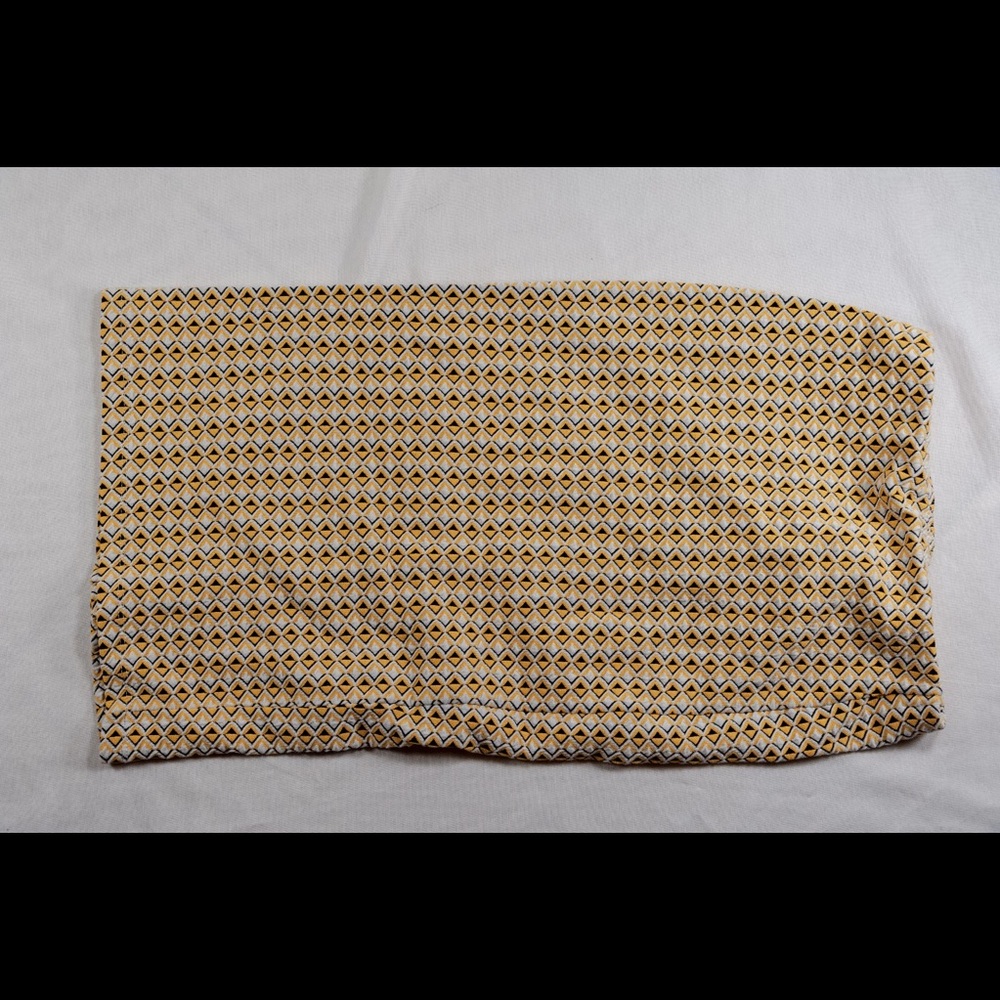 Mustard midi pencil skirt